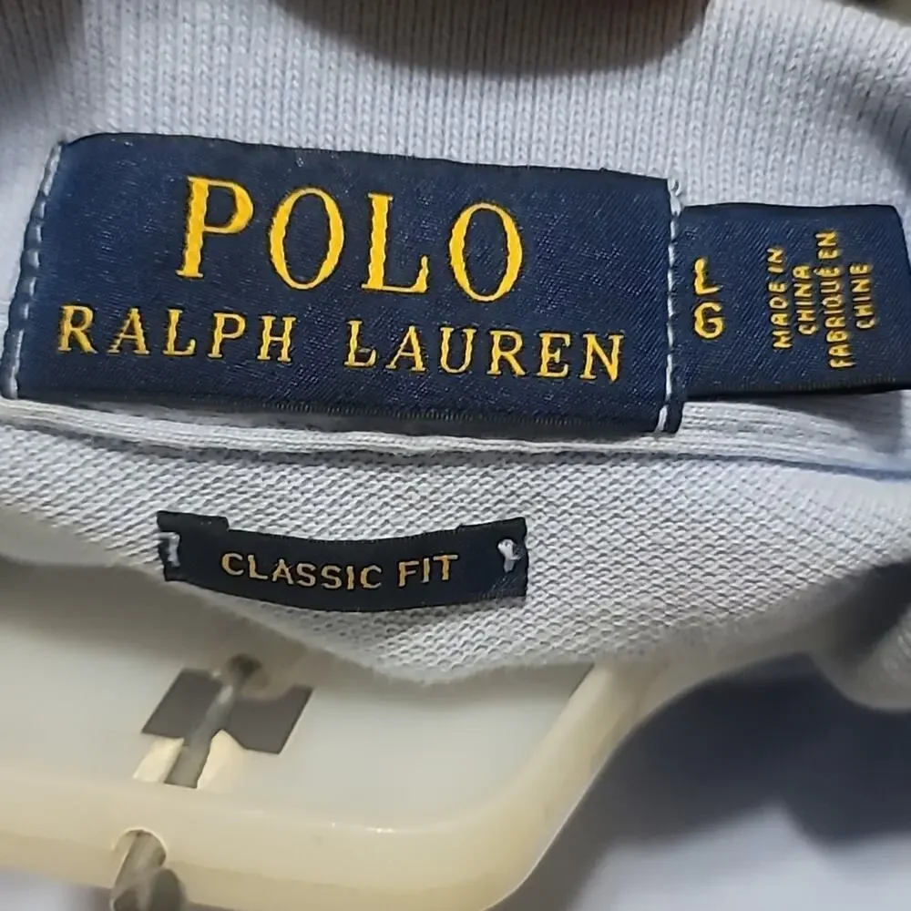 Ralph Lauren Classic Men Light Blue Polo Shortsleeve Polo Shirt Size Large